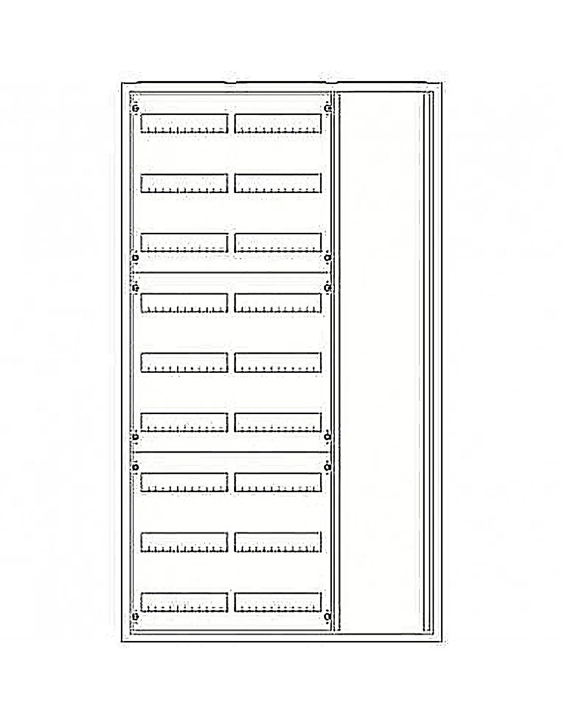 Armoire de distribution ABB ComfortLine A — 9 rangées — IP44 — L 800 mm — image 1