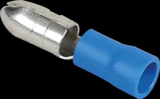 Fiche mâle ronde bullet isolée bleue — Ø 5 mm — 1,5 à 2,5 mm² — lot de 50 — image 1