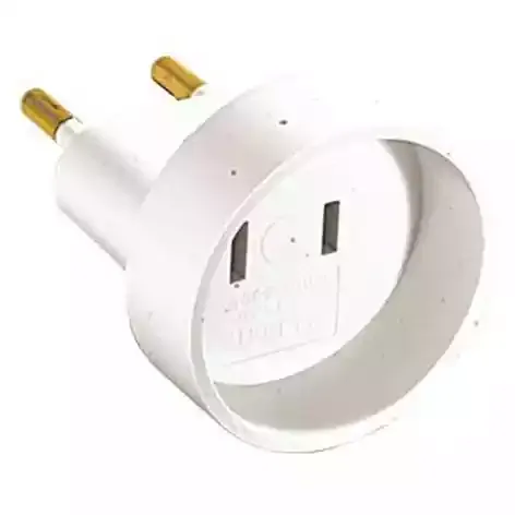 Adaptateur de voyage — fiche USA 2P vers socle France 2P — 15A — 125V — image 1