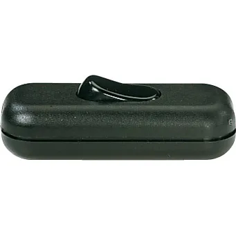 Interrupteur fil souple bipolaire bifilaire 2 A — 250 V — noir — image 1