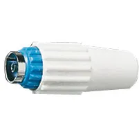 Fiche TV coaxiale femelle — CEE — 9,52 mm — bleue — image 1