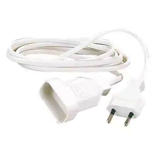 Prolongateur 2 pôles 6 A — 3 m — blanc — image 1