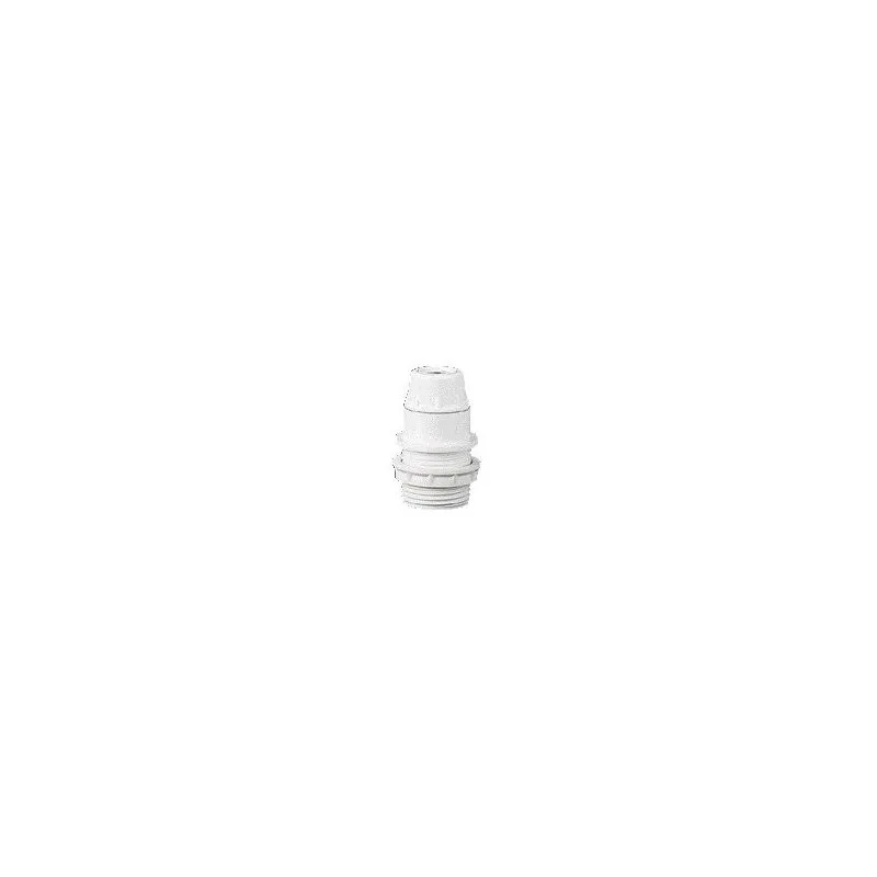 Douille E14 — 1/2 filetée — raccord M10×1 — simple bague — blanc — image 1