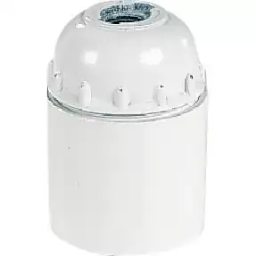 Douille E27 lisse — plastique blanc — raccord M10×1 — image 1