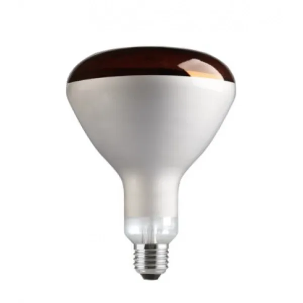 Lampe infrarouge réflecteur R125 — 250 W — verre rubinisé rouge — E27 — image 1