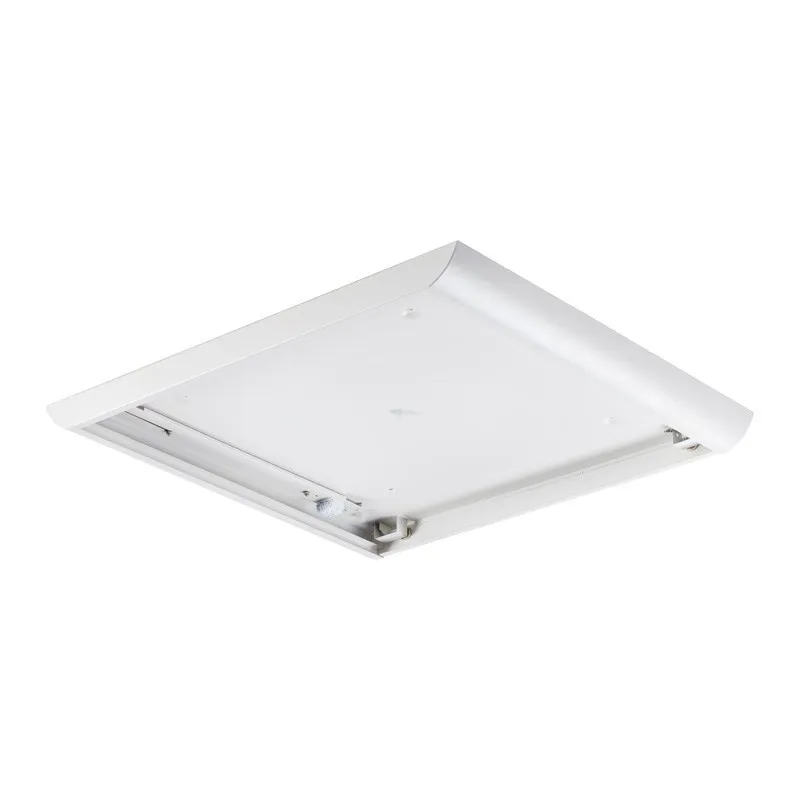 Cadre saillie blanc — dalle LED Flat 60×60 cm — acier laqué RAL9016 — image 1
