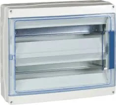 Coffret étanche Mistral 65 — 3 rangées × 18 modules — borniers terre — IP65 — image 1