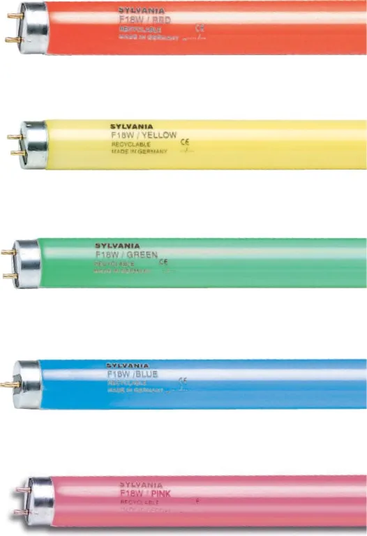 Tube fluorescent T8 couleur jaune — 18 W — 590 mm — G13 — image 1