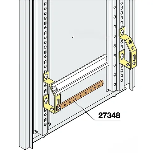 Barre de terre 14×10 mm — 43 départs — armoire ArTu — image 1