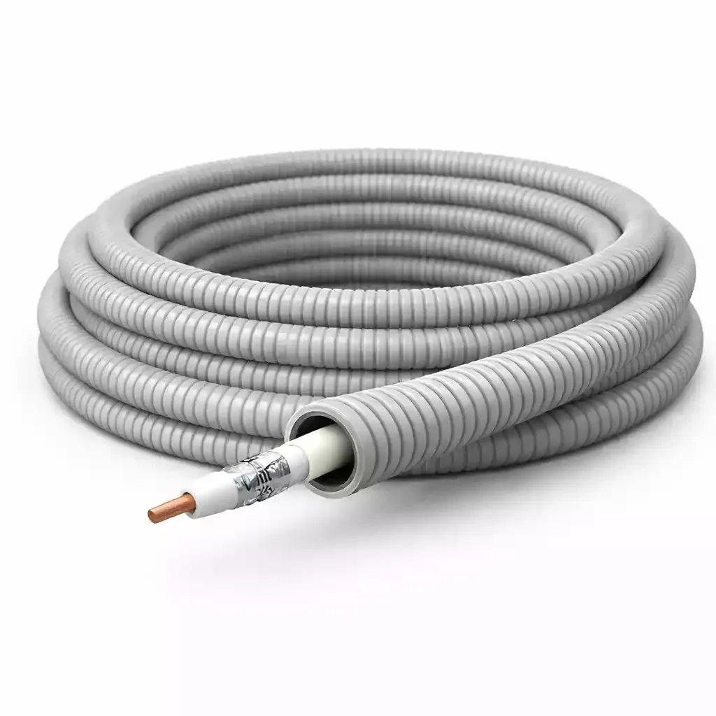 Gaine préfilée ICTA Ø20 — câble coaxial 17 VATC — couronne 100 m