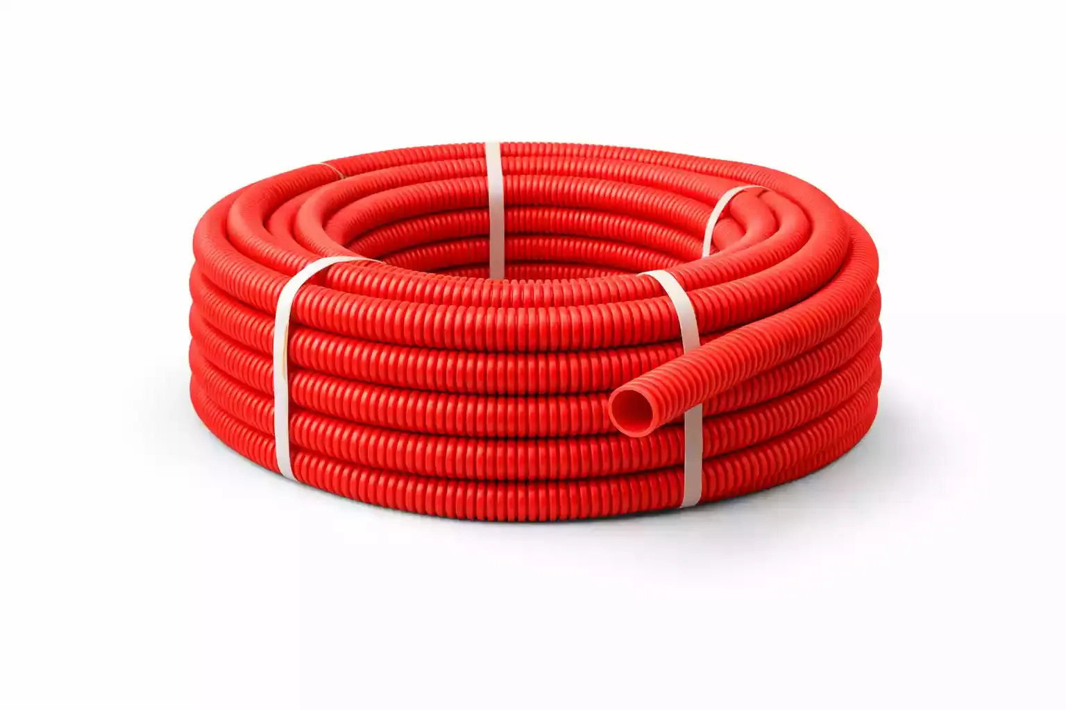 Gaine TPC annelée Ø50 rouge — couronne 50 m