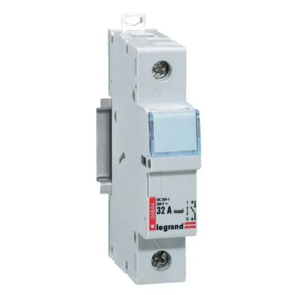 Coupe-circuit sectionneur 1P — cartouche 10×38 mm aM/gG — 500 V — 100 kA — 1 module — image 1