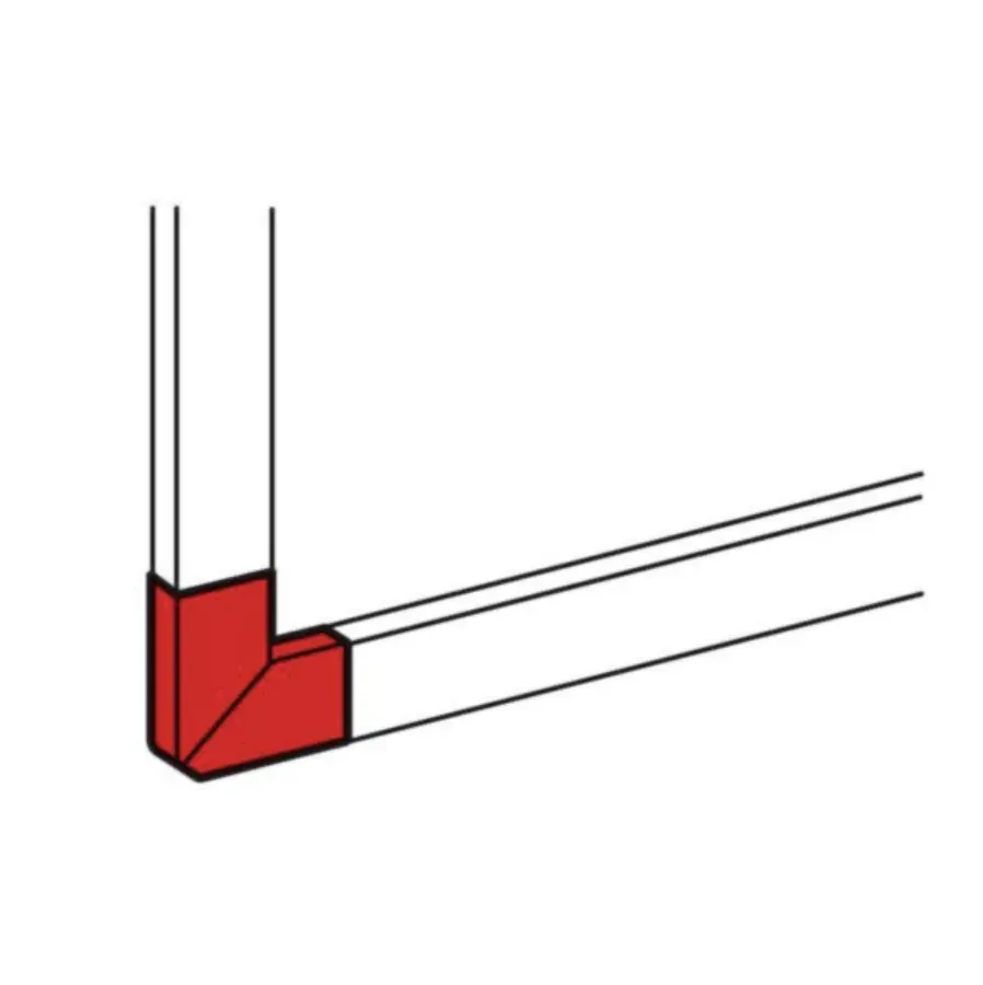 Angle plat 90° — pour goulotte DLP 35×80 / 50×80 — couvercle 65 mm — image 1