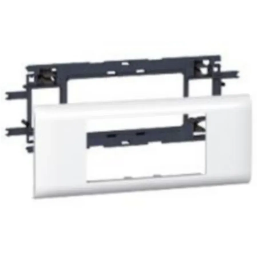 Support Mosaic — 4 modules — goulotte DLP couvercle 65 mm — image 1