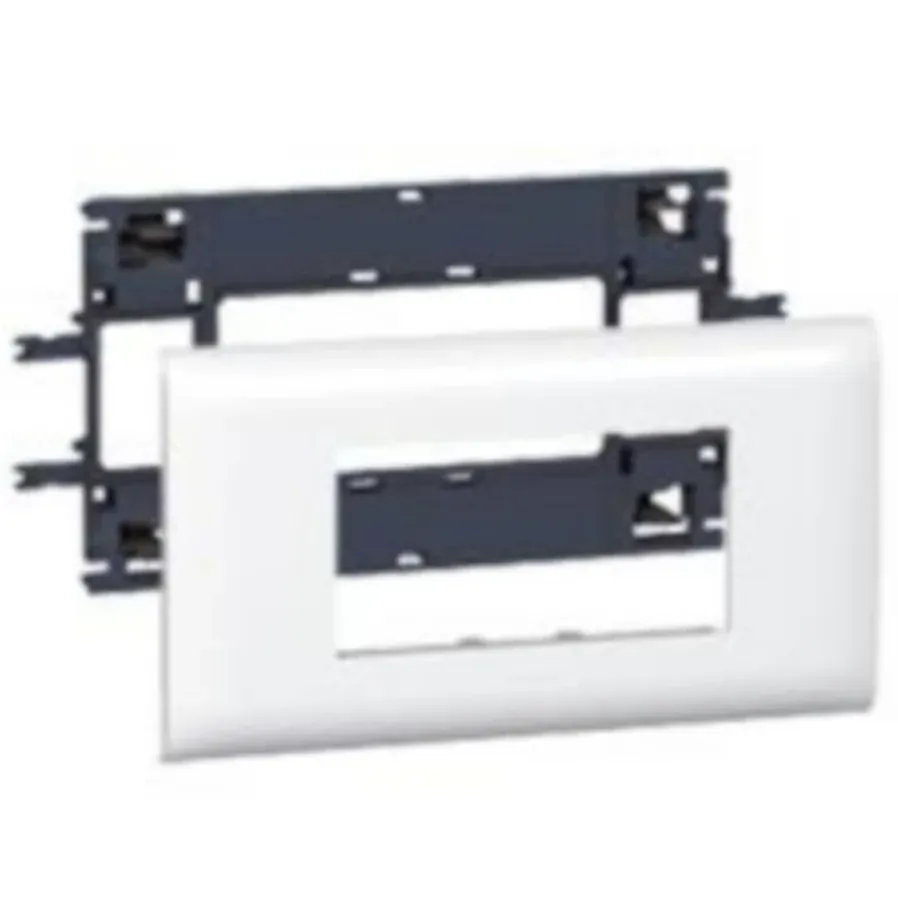 Support Mosaic — 1 rangée × 4 modules — goulotte DLP couvercle 85 mm — image 1
