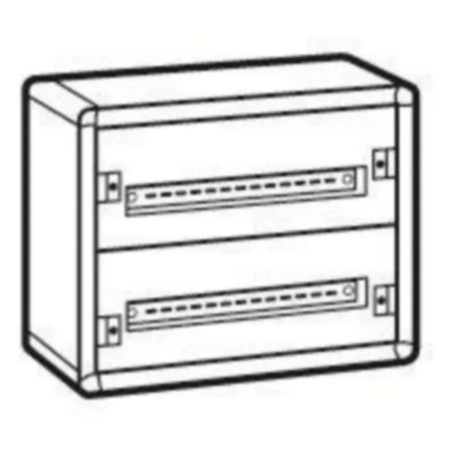 Coffret de distribution métal XL³160 — 2 rangées × 48 modules — 450×575×147 mm — image 1