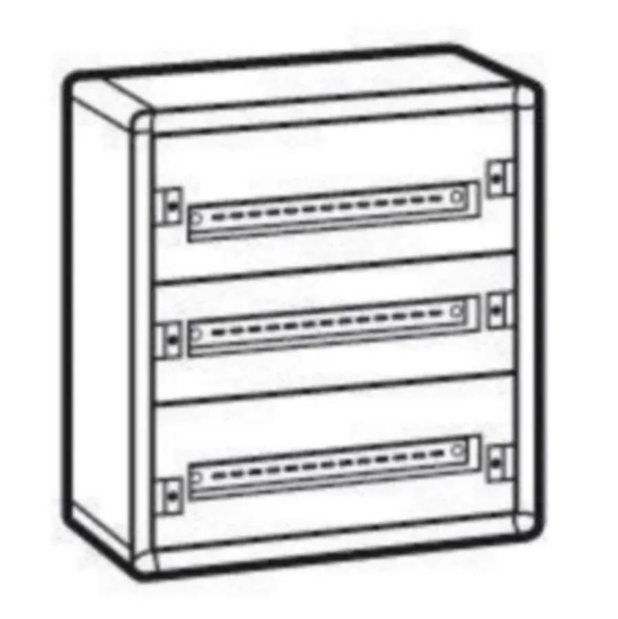 Coffret de distribution métal XL³160 — 3 rangées × 72 modules — 600×575×147 mm — image 1