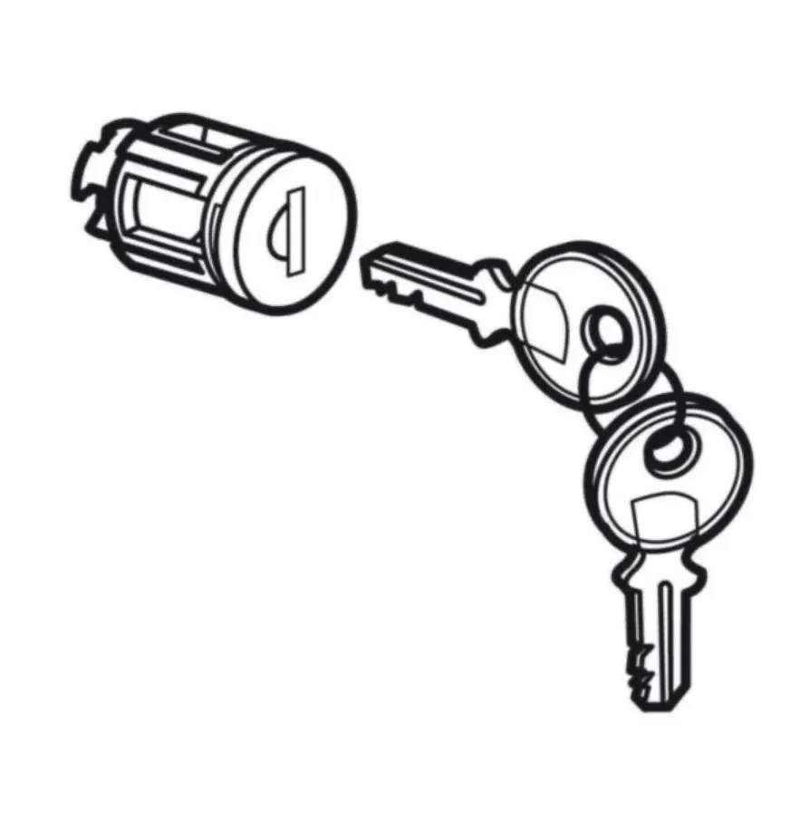 Barillet à clé type 405 — porte métal/vitrée — XL³800/XL³400/XL³160 — image 1
