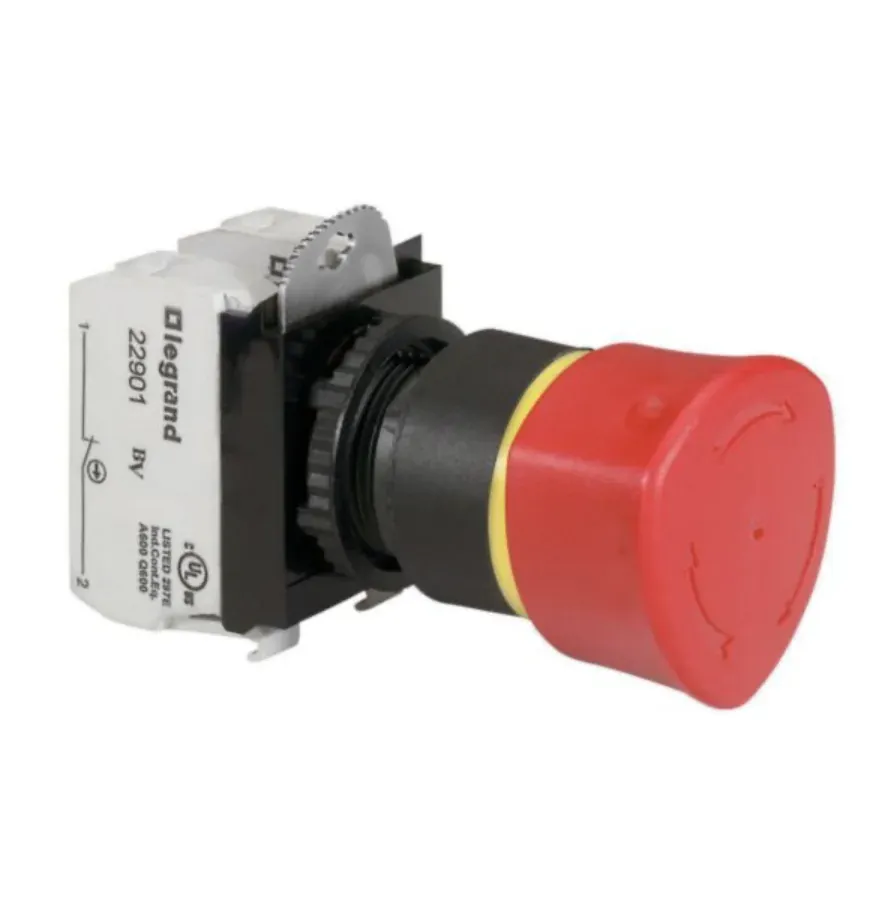 Arrêt d'urgence Ø40 poussé/tourné — IP66 — complet Ø22 — image 1