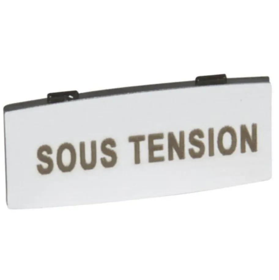 Insert étiquetage « SOUS TENSION » — cadre aluminium OSMOZ petit modèle — image 1