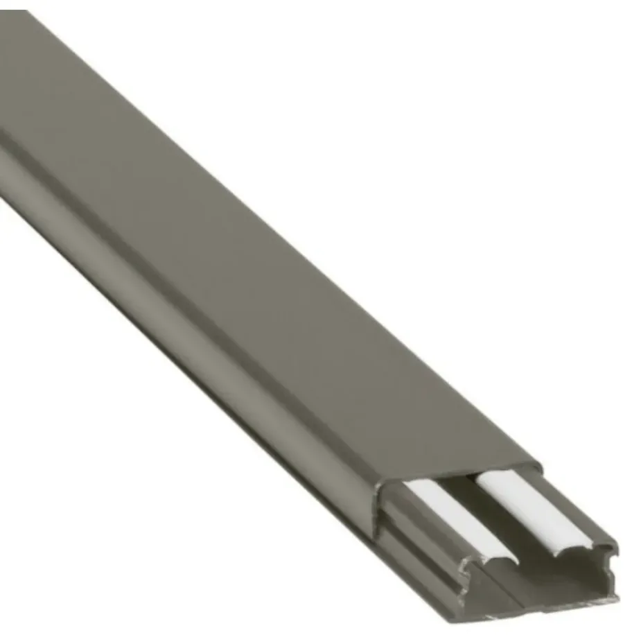 Moulure 32×12,5 mm grande capacité — 1 compartiment — L 2,1 m — marron
