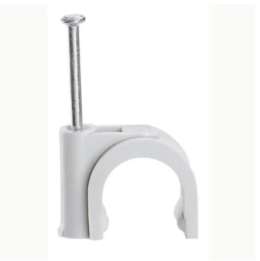 Attache câble rond Ø9 mm — RAL7035 — boîte de 100 — image 1