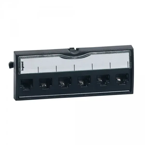 Bloc 6 connecteurs RJ45 Cat.6A STP — panneau LCS² — image 1