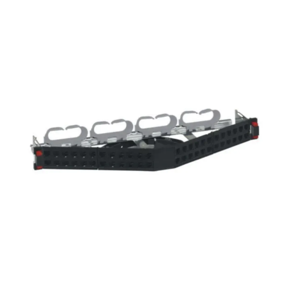 Panneau de brassage 19″ 1U angle à équiper — 4 rangées × 12 modules RJ45 — image 1