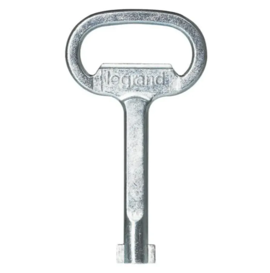 Clé métal — empreintes double barre — image 1