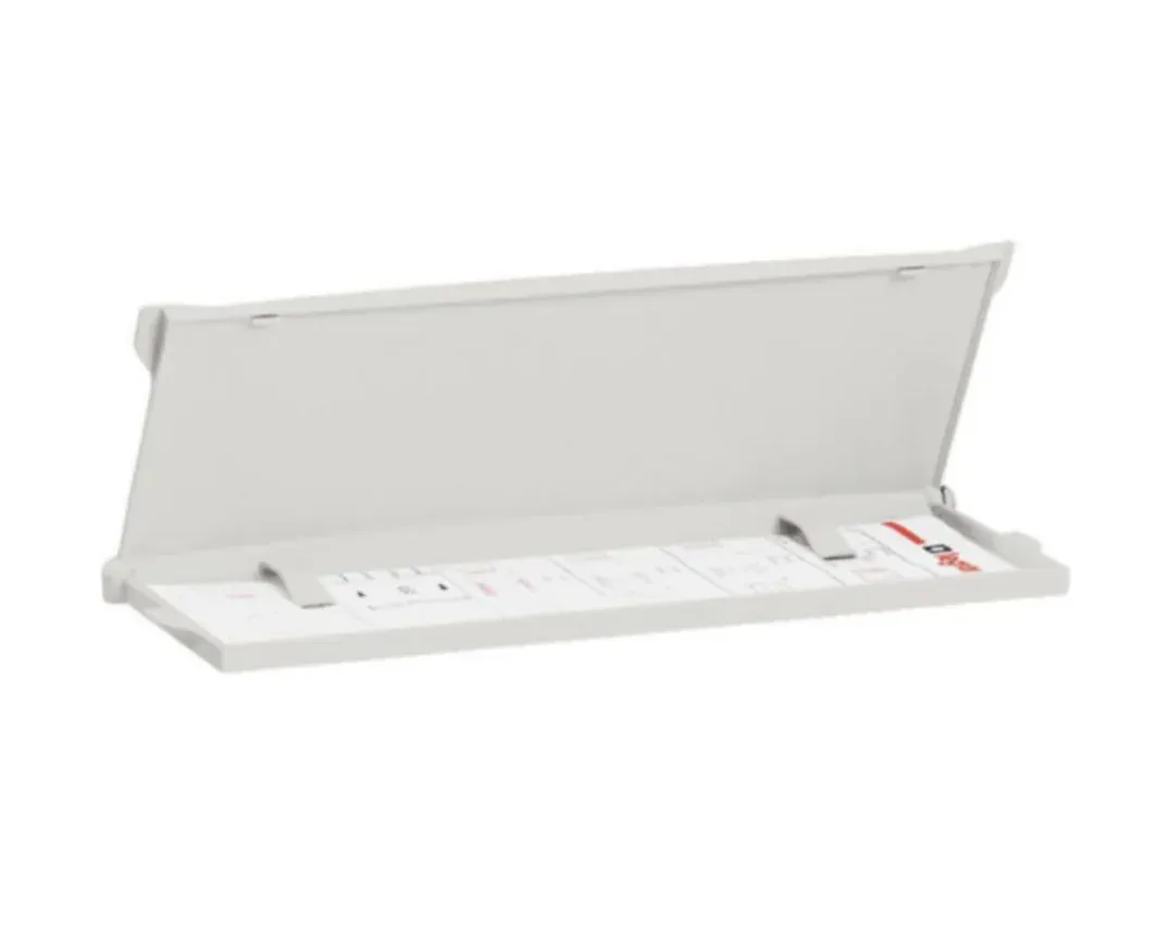Pochette rigide fermée autocollante — IP30 — 324×120×18 mm — RAL7035 — image 1