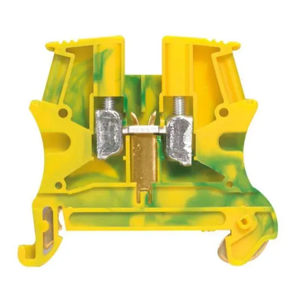 Bloc de jonction PE à vis Viking 3 — 10 mm² — pas 10 mm — vert/jaune — image 1