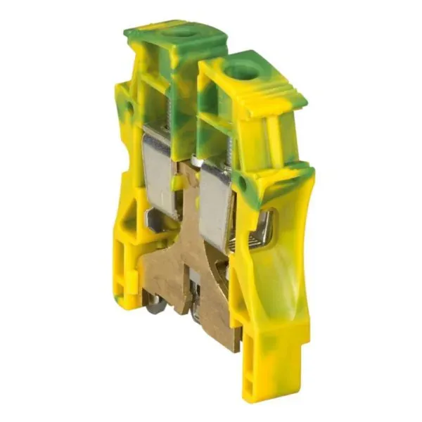 Bloc de jonction PE à vis Viking 3 — 16 mm² — pas 12 mm — vert/jaune — image 1