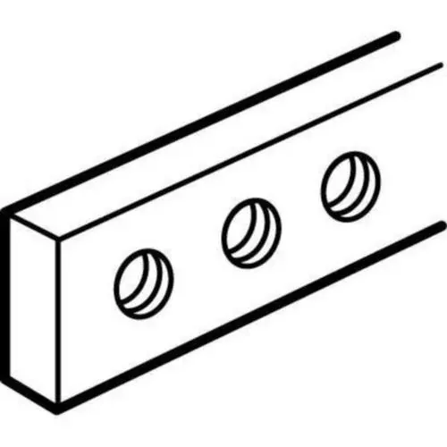 Barre cuivre plate 12×4 mm à trous taraudés 160 A L 990 mm — image 1