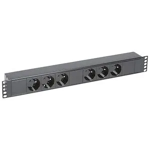 Bloc d'alimentation VDI 19" — 6 prises 2P+T — avec cordon — image 1