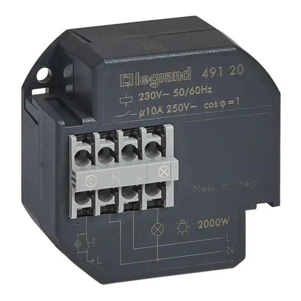 Télérupteur unipolaire 10A — 230 V~ 50/60 Hz — silencieux — image 1