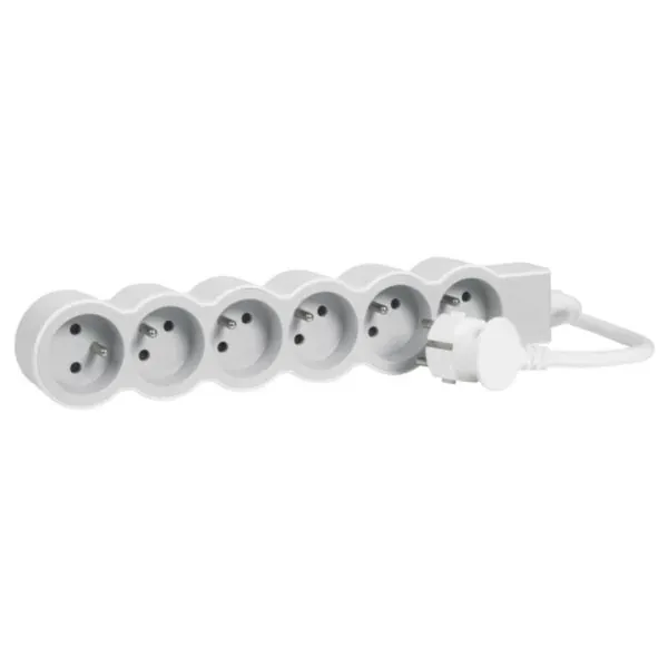Rallonge multiprise extra‑plate 6× 2P+T — cordon 1,5 m — image 1