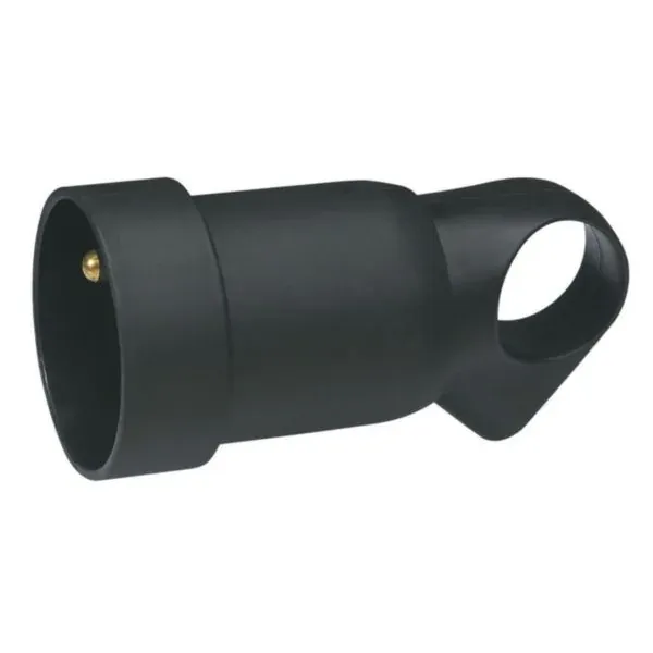 Prolongateur 2P+T 16 A plastique avec anneau — noir — image 1