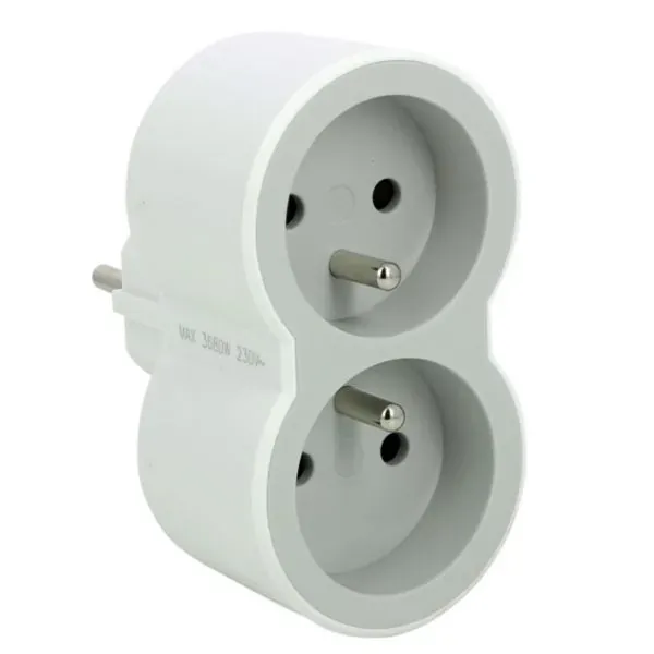 Fiche biplite 2 sorties frontales 2P+T 16 A 3680 W — image 1