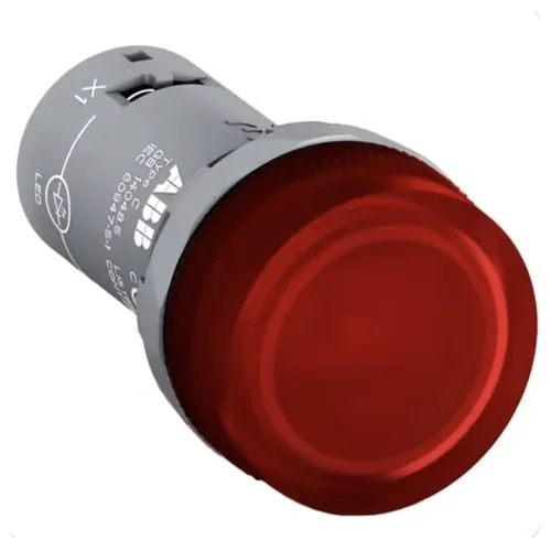 Voyant lumineux à LED — rouge — 230 V AC — Ø 22 mm — IP67/IP69K — image 1
