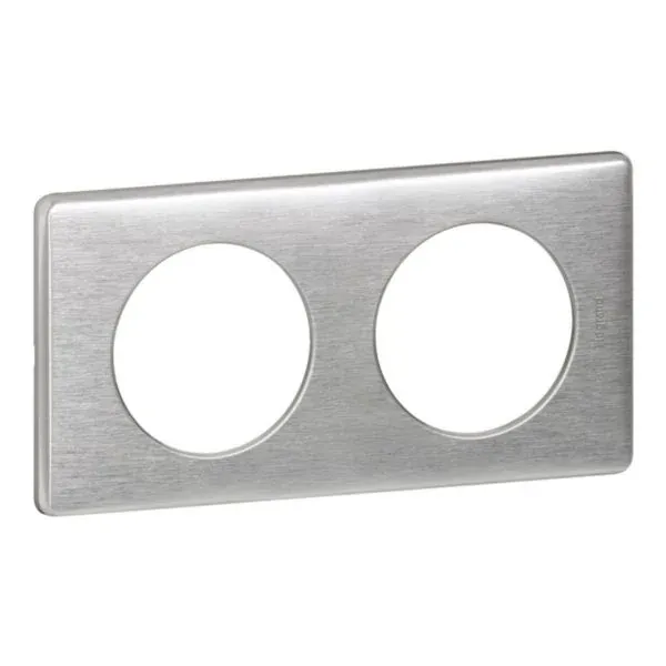 Plaque Céliane Métal 2 postes — finition aluminium — image 1