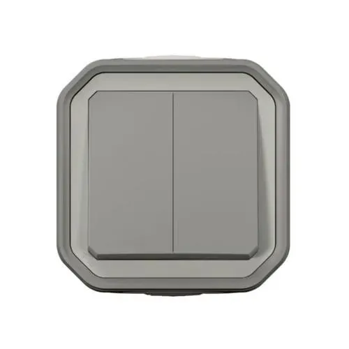 Double interrupteur va-et-vient saillie — IP55 IK08 — 2×10 A 250 V~ — image 1