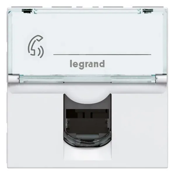 Prise RJ45 Cat5e FTP — 1 rangée × 2 modules — blanc — image 1