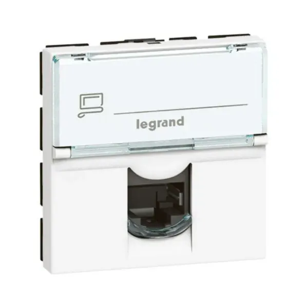 Prise RJ45 Cat6 FTP — 2 modules — blanc