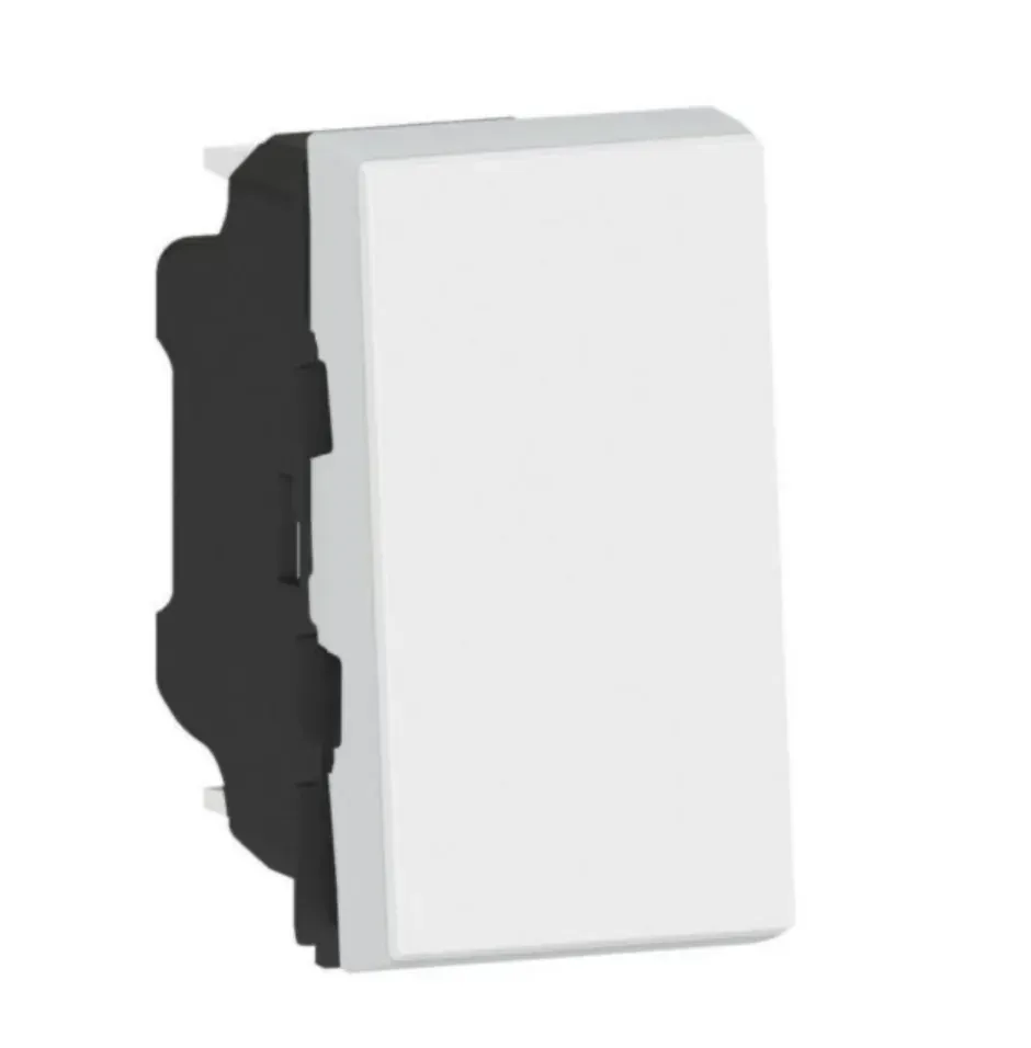 Bouton poussoir inverseur Easy-LED — 1 module — blanc