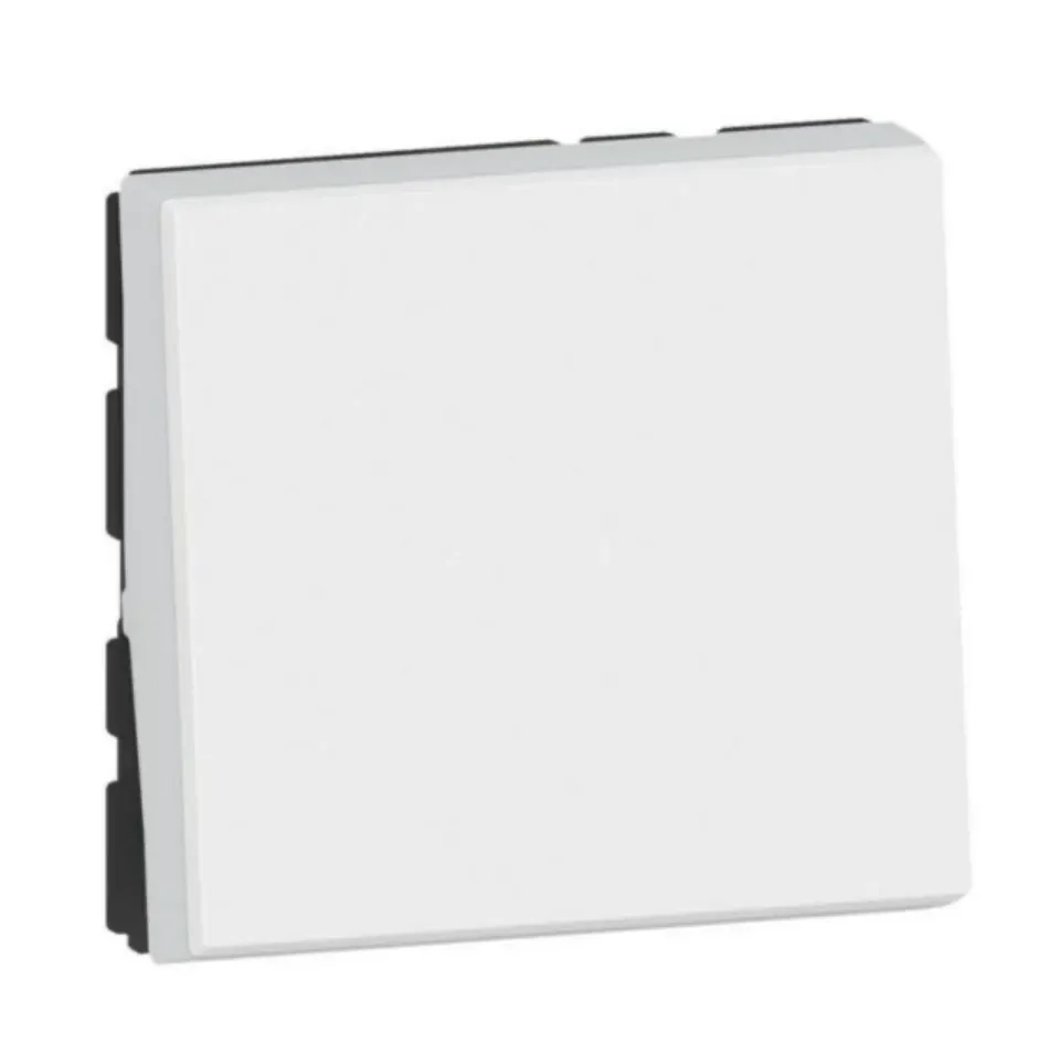 Bouton poussoir inverseur Easy-LED — 1 rangée × 2 modules — blanc