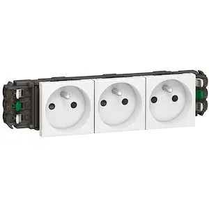 Module prise 3×2P+T — goulotte DLP — bornes automatiques — image 1