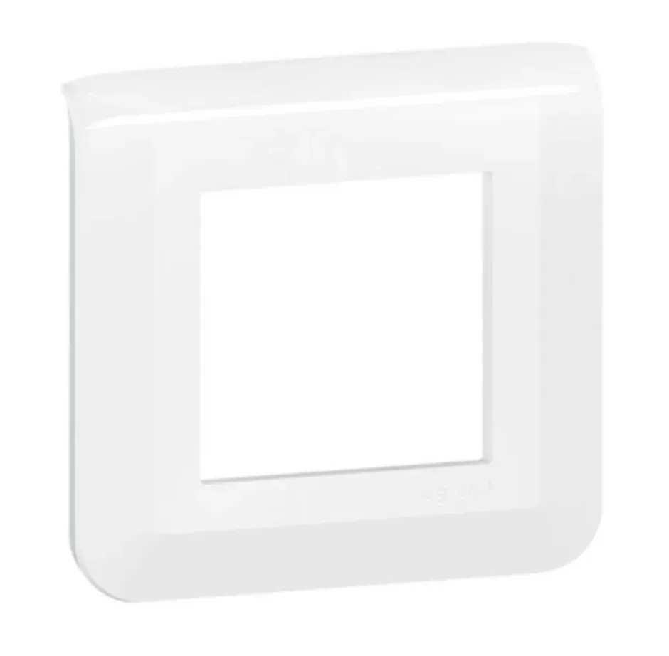 Plaque de finition Mosaic — 1 rangée × 2 modules — blanc
