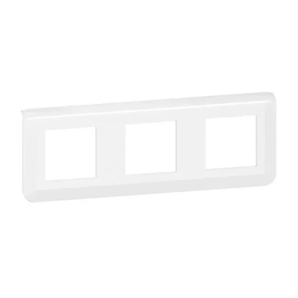 Plaque de finition horizontale Mosaic — 3 × 2 modules — blanc