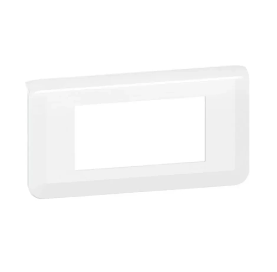 Plaque de finition Mosaic — 1 rangée × 4 modules — blanc
