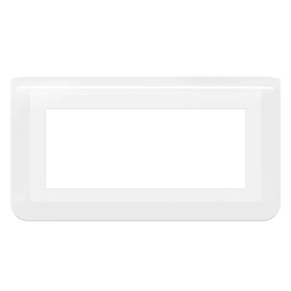 Plaque de finition Mosaic — 1 rangée × 5 modules — blanc — image 1
